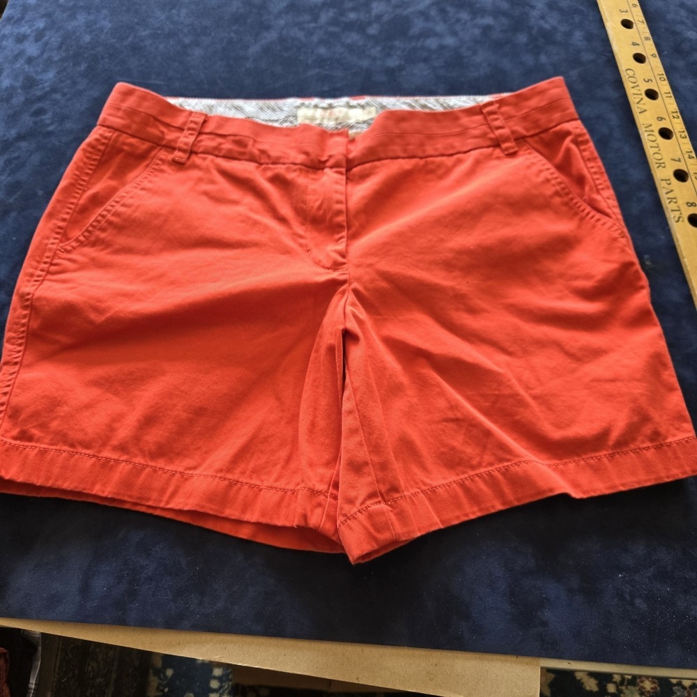 j crew 100% Cotton Chino Shorts, Color Orange, Size 12